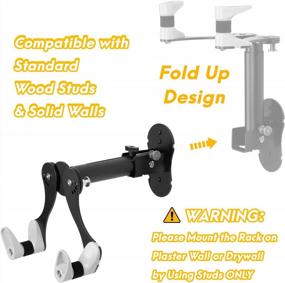 img 3 attached to CyclingDeal Bicycle Wall Mount Rack - Adjustable, Extendable & Foldable Horizontal Storage Hook Hanger Organiser For MTB And Road Bikes - Secure Indoor Garage Or Home Bike Storage