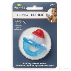 img 1 attached to 🦸 Itzy Ritzy Teensy Teether - Flexible Silicone Hollow Teether with Easy-to-Grip Handle, Hero Pop