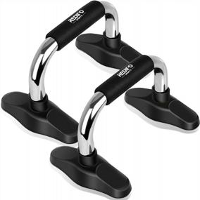 img 4 attached to Redipo Push Up Bars - Push Up Handles, Chrome Plated Push Up Holders, Hard Rubber Footpads For Stability, Home Workout With Non-Slip Handles, Great For Home Fitness Training, Strength Workouts