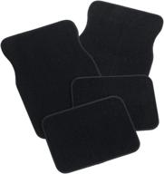 🚗 black rubber queen 70551 plush carpeted 4-piece car mats logo