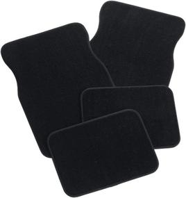 img 1 attached to 🚗 Black Rubber Queen 70551 Plush Carpeted 4-Piece Car Mats