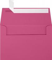 printable magenta a4 envelopes for 4x6 cards - pack of 50, 80lb luxpaper, perfect for invitations - envelope size 4.25 x 6.25 logo