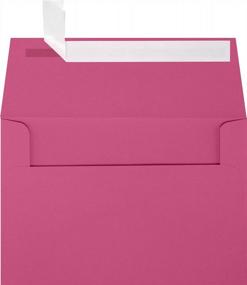 img 3 attached to Пурпурные конверты A4 для печати для карточек 4X6 — упаковка из 50 штук, бумага LUX 80 фунтов, идеально подходит для приглашений — размер конверта 4,25 X 6,25