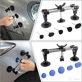 img 2 attached to 🚗 Complete 55pcs Car Dent Repair Kit: Auto Body Dent Removal Tool Set with Double Pole Bridge Dent Puller, Adjustable Golden Lifter, Glue Gun & Slide Hammer - Perfect for Minor and Deep Dent Removal!