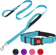 tpotato reflective dog collar and leash set: adjustable, neoprene padded nylon collars with 6 ft 🐶 heavy duty leash, 2 comfortable handles & safety locking buckle for small to extra large breed dogs logo