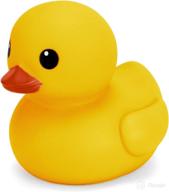 🐤 liberty imports jumbo rubber duck bath toy - giant yellow duckie for baby shower, birthday party favors - 8-inches logo