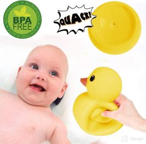 img 1 attached to 🐤 Liberty Imports - Jumbo Rubber Duck Bath Toy - Гигантская Жёлтая Утка для Купания - для детской вечеринки, сувениры на день рождения - 8 дюймов