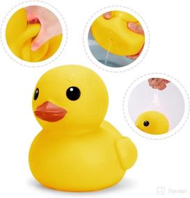 img 2 attached to 🐤 Liberty Imports - Jumbo Rubber Duck Bath Toy - Гигантская Жёлтая Утка для Купания - для детской вечеринки, сувениры на день рождения - 8 дюймов