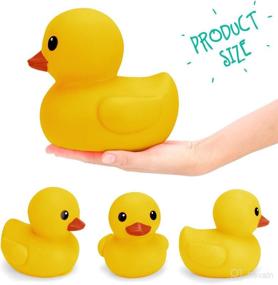 img 3 attached to 🐤 Liberty Imports - Jumbo Rubber Duck Bath Toy - Гигантская Жёлтая Утка для Купания - для детской вечеринки, сувениры на день рождения - 8 дюймов