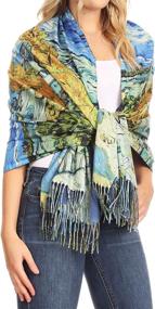 img 1 attached to Sakkas 1922 Lightweight Colorful Printed Women's Accessories - Scarves & Wraps