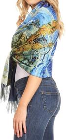 img 2 attached to Sakkas 1922 Lightweight Colorful Printed Women's Accessories - Scarves & Wraps