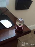 img 1 attached to Red 3.1 Inch Amlong Crystal Feng Shui Meditation Sphere Ball With Wooden Stand And Gift Box - Ideal For Divination And Decorative Purposes review by Alicia Hintze