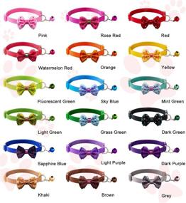 img 1 attached to Flymind Puppy Collars: Adjustable Breakaway Whelping ID Collars for Cats, Dogs, Kittens & Puppies - Soft Nylon Litter Identification 19-32cm