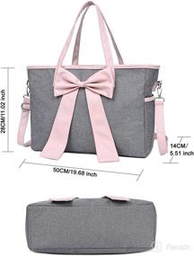 img 2 attached to 👜 Large Tote Diaper Bag with Changing Pad - Cute Baby Girl Boy Unisex Doll Toddler Hospital Dad Mom Travel Nursery Handbag