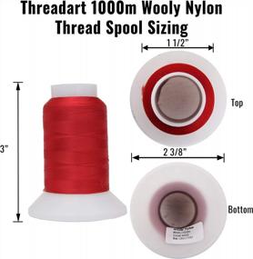 img 2 attached to Threadart бежевая шерстяная нейлоновая швейная эластичная нить для шитья - катушка 1000 м - цвет 9105 - доступно 50 цветов