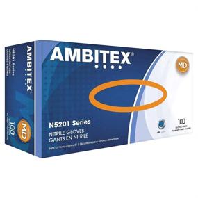 img 4 attached to 🧤 AMBITEX Powder Free Blue Nitrile Gloves, Medium, 100/Box: Durable and Comfortable Hand Protection for Various Applications