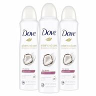 dove advanced care dry spray antiperspirant deodorant caring coconut 3 count for women with 48 hour protection soft and comfortable underarms 3.8 oz logo