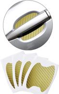 🚗 pincuttee car door handle scratch protector 4 pack with universal fit - protective films, stickers and decals for car door handles - gold accessories логотип