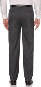 img 2 attached to Comfortable And Stylish: Savane Men'S Big & Tall Pleated Dress Pants With Stretch Crosshatch Fabric