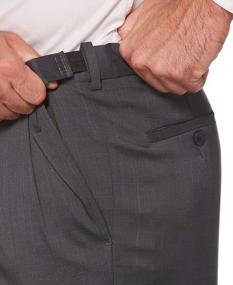 img 1 attached to Comfortable And Stylish: Savane Men'S Big & Tall Pleated Dress Pants With Stretch Crosshatch Fabric