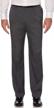 comfortable and stylish: savane men's big & tall pleated dress pants with stretch crosshatch fabric logo