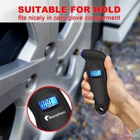 img 3 attached to AWELTEC Digital Tire Pressure Gauge 150 PSI: Accurate Measurement for Cars, Trucks, Motorcycles, and Bicycles with Backlit LCD and Non-Slip Grip