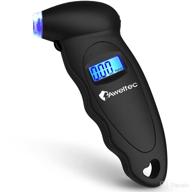 aweltec digital tire pressure gauge 150 psi: accurate measurement for cars, trucks, motorcycles, and bicycles with backlit lcd and non-slip grip logo