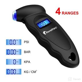 img 1 attached to AWELTEC Digital Tire Pressure Gauge 150 PSI: Accurate Measurement for Cars, Trucks, Motorcycles, and Bicycles with Backlit LCD and Non-Slip Grip