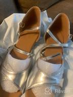 img 1 attached to Staychicfashion Glittering Ballroom Leather Girls' Athletic Shoes with Soft Soles review by Jane Crawford