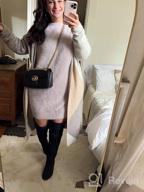 img 1 attached to Oversized Furry Crewneck Long Pullover Sweater Dress For Women By Meenew review by Patrick Hamman