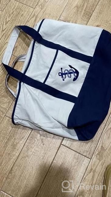 img 1 attached to Get Stylishly Organized With The Extra Large InOne 25 Canvas Zipper Tote Bag - Perfect For Beach, Shopping, And More! review by Ryan Pollock