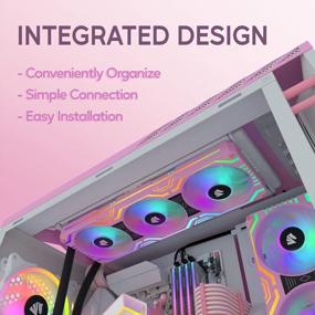 img 2 attached to Asiahorse Matrix-Pink 56 Addressable RGB LEDs 360MM All-In-One Fan With MB Sync/Analog Controller For PC Case & Liquid Cooling System