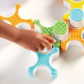 img 2 attached to Укладчики Guidecraft Grippies - набор из 16 предметов, магнитная строительная игрушка с мягкой ручкой для малышей, развивающая строительная игрушка STEM для детей