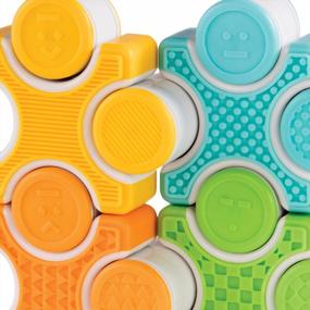 img 1 attached to Guidecraft Grippies Stackers - 16 Piece Set, Soft Grip Magnetic Building Toy For Toddlers, Educational STEM Construction Toy For Kids