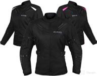 🧥 alpha cycle gear women's motorcycle jacket - all-season waterproof riding jacket with ce armour, black (large) logo