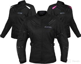img 4 attached to 🧥 Alpha Cycle Gear Women's Motorcycle Jacket - All-Season Waterproof Riding Jacket with CE Armour, Black (Large)