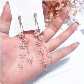 img 3 attached to 925 Silver Surkat Flower Earrings With AAA Cubic Zirconia - Cherry Blossom Design - Perfect For Christmas Gift For Women