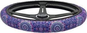 img 4 attached to 🚗 Anti-Slip SUV Steering Wheel Cover - Universal Protector for Women and Girls (Mandala Design)