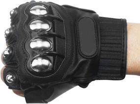 img 3 attached to 🧤 Large Steel Outdoor Knuckle Motorcycle Motorbike Powersports Safety Gloves - Touch Screen Compatible