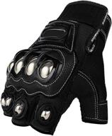 🧤 large steel outdoor knuckle motorcycle motorbike powersports safety gloves - touch screen compatible logo