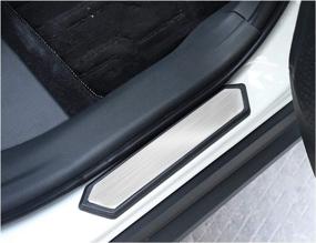 img 2 attached to 🚪 SHAOHAO 2021 RAV4 Threshold Protection Sticker: Door Sill Protector & Scuff Plate Cover for 2020-2021 Toyota RAV4 - 4PCS