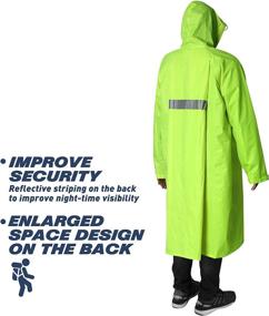 img 3 attached to Легкое и водонепроницаемое пончо от дождя: идеально подходит для активного отдыха - многоразовая куртка с капюшоном для походов Anyoo