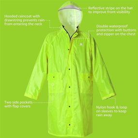 img 1 attached to Легкое и водонепроницаемое пончо от дождя: идеально подходит для активного отдыха - многоразовая куртка с капюшоном для походов Anyoo