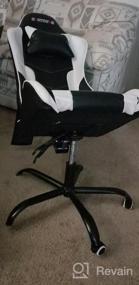 img 6 attached to Наслаждайтесь комфортной игрой с игровым креслом ECOTOUGE Pink — эргономичный дизайн с динамиками, поясничной опорой, подголовником и подставкой для ног для девочек