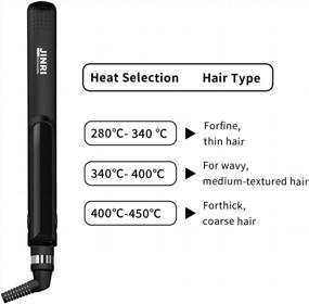 img 2 attached to JINRI 2-In-1 Travel Hair Straightener And Curler Flat Iron With Adjustable Digital Temperature, Dual Voltage, Silver