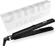 jinri 2-in-1 travel hair straightener and curler flat iron with adjustable digital temperature, dual voltage, silver logo