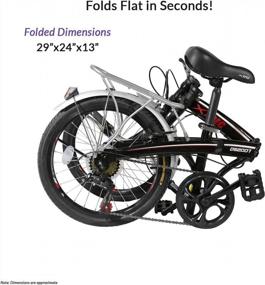 img 1 attached to Xspec 20" Folding City Commuter Bike - Lightweight & Efficient 7-Speed Design For Urban Travel