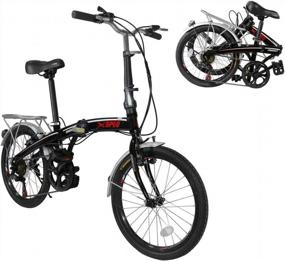 img 4 attached to Xspec 20" Folding City Commuter Bike - Lightweight & Efficient 7-Speed Design For Urban Travel
