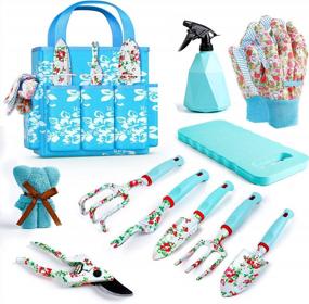 img 4 attached to Get Your Garden Blooming With JUMPHIGH'S 11-Piece Heavy Duty Floral Garden Tools Set - The Perfect Gift For Women Who Love Gardening!