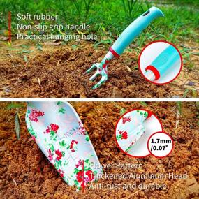 img 2 attached to Get Your Garden Blooming With JUMPHIGH'S 11-Piece Heavy Duty Floral Garden Tools Set - The Perfect Gift For Women Who Love Gardening!